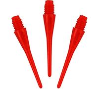 Best Sporting Dart Lot de 100 pointes en plastique en nylon pour fléchettes Noir/blanc ou rouge, rouge, Rouge