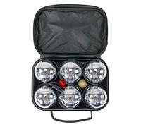 BEST SPORTING Jeu de pétanque en métal I 6 boules et 2 balles objectif I jeu de pétanque en plein air I Jeu de pétanque enfants I Boules en métal I avec compteur de distance et élévateur magnétique