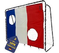 Best Sporting Mur de but avec 5 trous de tir 193 x 150 cm I Convient pour les buts de football de 213 x 152 cm I Mur de but de football avec différents motifs de drapeaux de pays I Mur de tir pour