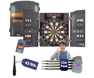 Best Sporting Oxford 2.0 Cible fléchettes électronique, Machine à fléchettes LED, Coffret avec 12 fléchettes, Pointes de Rechange et Bloc d'alimentation