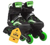Best Sporting - Patins à roulettes Unisexes pour Enfant - Couleur Vert/Noir - Taille 38-41