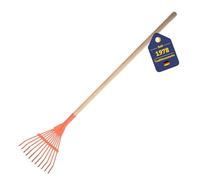 Best Sporting Râteau de jardin en métal pour enfant avec 11 dents I Râteau robuste avec manche en bois ergonomique I Parfait pour les petits jardiniers I Outil de jardin idéal pour les enfants