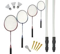 Best Sporting Set de Badminton: 4 Raquette Bleu Et Rouge, 3 Balles, Réseau Sac