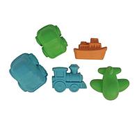 Best Sporting Set de moules à sable I Différents modèles I 5 pièces : maritime, fruits, structures, véhicules I 8 pièces : dinosaures I Dans le bac à sable, sur la plage ou sur l'aire de jeux