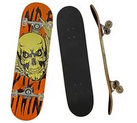 Best Sporting Skateboard tête de mort ABEC 7, charge maximale 100 kg