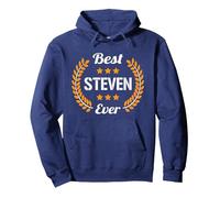 Best Steven Ever Dicton Amusant Prénom Steven Sweat à Capuche, Unisexe pour Adultes, Bleu Marine, M