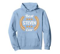 Best Steven Ever Dicton Amusant Prénom Steven Sweat à Capuche, Unisexe pour Adultes, Bleu poudré, M