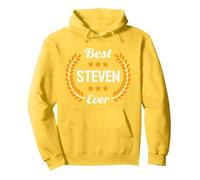 Best Steven Ever Dicton Amusant Prénom Steven Sweat à Capuche, Unisexe pour Adultes, Citron, M