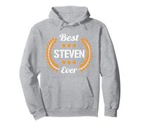 Best Steven Ever Dicton Amusant Prénom Steven Sweat à Capuche, Unisexe pour Adultes, Gris Chiné, M