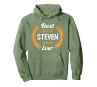 Best Steven Ever Dicton Amusant Prénom Steven Sweat à Capuche, Unisexe pour Adultes, Vert Sauge, M