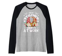 Best Teacher Gnomes for Teaching Women & Funny Teacher Crew Manche Raglan