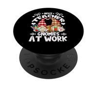 Best Teacher Gnomes for Teaching Women & Funny Teacher Crew PopSockets PopGrip Adhésif