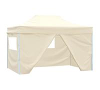 ""BEST""Tente barnum robuste - Tente pliable avec 4 parois - latéraux 3 x 4,5 m Blanc crème FR21768