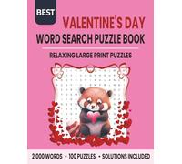 Best Valentine’s Day Word Search Puzzle Book: Relaxing Large Print Puzzles