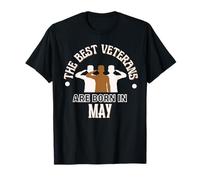 Best Veterans are Born in May Cadeau d'anniversaire pour la fête des Anciens Combattants T-Shirt