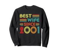 Best Wife Since 2001 Women Vintage 25th Wedding Anniversary Sweatshirt