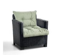 Best Wool Coussin Salon de Jardin Exterieur en Rotin 50x50 + 50x40 - Coussin de Chaise - Coussin d’Assise et Dossier pour Mobilier en Rotin - Polypropylène de Haute Qualité