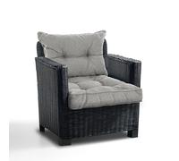 Best Wool Coussin Salon de Jardin Exterieur en Rotin 50x50 + 50x40 - Coussin de Chaise - Coussin d’Assise et Dossier pour Mobilier en Rotin - Polypropylène de Haute Qualité