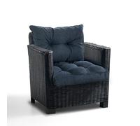 Best Wool Coussin Salon de Jardin Exterieur en Rotin 60x60 + 60x40 - Coussin de Chaise - Coussin d’Assise et Dossier pour Mobilier en Rotin - Polypropylène de Haute Qualité