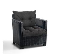 Best Wool Coussin Salon de Jardin Exterieur en Rotin 70x70 + 70x40 - Coussin de Chaise - Coussin d’Assise et Dossier pour Mobilier en Rotin - Polypropylène de Haute Qualité