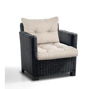 Best Wool Coussin Salon de Jardin Exterieur en Rotin 70x70 + 70x40 - Coussin de Chaise - Coussin d’Assise et Dossier pour Mobilier en Rotin - Polypropylène de Haute Qualité