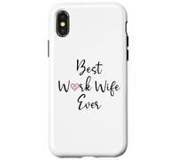 Best Work Wife Ever Funny Office Coworker Bestie Work Wife Coque pour iPhone X/XS