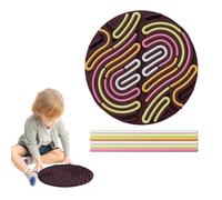 Bestaa Planche d'activité sensorielle pour enfants en cas de stress, d'anxiété, de TDAH et d'autisme, convient aux enfants à partir de 3 ans et aux adultes, livrée avec sac de voyage et 14 cordons