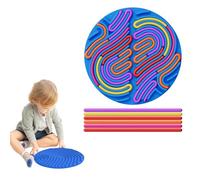 Bestaa Planche d'activité sensorielle pour enfants en cas de stress, d'anxiété, de TDAH et d'autisme, convient aux enfants à partir de 3 ans et aux adultes, livrée avec sac de voyage et 14 cordons