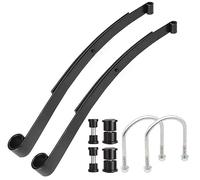 BestAccess EZGO RXV Lot de 2 ressorts à lames robustes pour chariot de golf avec kit de bagues boulons en U pour modèles à partir de 2008 et plus, design à 2 feuilles de rechange OEM : 603498 604494