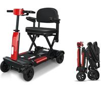 BestAGE Scooter Électrique PMR Pliable à 4 Roues pour Seniors - Scooter Ultra-Léger en Aluminium, Haute Mobilité - Batterie Lithium 20km, Charge Max 120kg - Design Compact pour Voyage et Transport