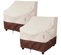 Bestalent Lot de 2 housses de chaise de terrasse imperméables pour meubles d'extérieur jusqu'à 91,4 x 94 x 91,4 cm (l x P x H)