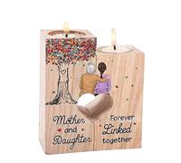 BestAlice Bougeoirs en Forme de Cœur, Bougeoir Double Face, Cadeaux D'amitié pour Femmes Amies, Cadeaux Uniques et Significatifs pour les Femmes, Motif Cœur en Bois Réversible, Cadeau de(B)