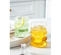 BestAlice Ensemble de 2 ou 4 Gobelets à Boire, Verres Fantaisie, Verres à Jus, Tasses à Café, Verres à Boissons Vintage, Tasse à Café Glacé, Gobelets à Haute Teneur en(verres*2+ paille)