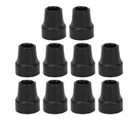 BestAlice Lot de 10 Embouts de Canne, Embouts de Béquille de 1,9 Cm en Caoutchouc de Rechange, Embouts de Canne de 19 Mm Très Résistants, Antidérapants, Pointe de Canne Universelle(Noir)