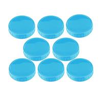 BestAlice Lot de 16 couvercles en plastique avec joints en silicone, couvercles réutilisables à large ouverture pour bocaux Mason de 86 mm pour cuisine, bleu