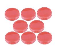 BestAlice Lot de 16 couvercles en plastique avec joints en silicone, couvercles réutilisables à large ouverture pour bocaux Mason de 86 mm pour cuisine, rose