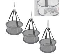 BestAlice Lot de 3 Mini Paniers de Douche en Maille, Filet de Séchage Suspendu, Rangement pour Organisateur de Bain pour Pinceaux de Maquillage, Mélangeurs de Maquillage, éponges, œufs, Brosses