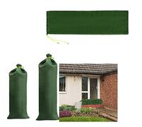 BestAlice Lot de 5 sacs de sable pour inondations, 25 x 50 cm en toile longue et épaisse avec attaches, sacs de sable réutilisables pour la maison et l'extérieur