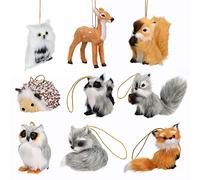 BestAlice Lot de 9 décorations de Noël en peluche à suspendre pour la maison, les fêtes, les vacances, 9 styles