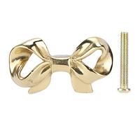 BestAlice Poignée de Garde-Robe Poignées de Tiroir Poignée de Meuble Poignée de Meuble Nordique Légère Laiton de Luxe Fabriqué à la Main à Un Trou avec Noeud Noeud pour Armoires Tiroirs Portes