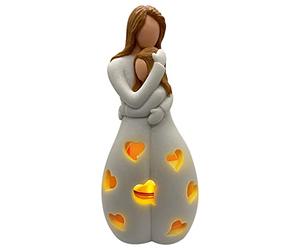 BestAlice Statuette de bougeoir cadeau pour maman de la part de sa fille, mère et fille, cadeau de la part d'une mère, d'un anniversaire, de la fête des mères