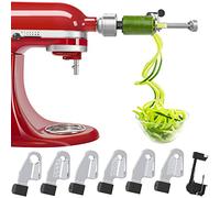 Bestand Accessoire pour Coupe-Légumes en Spirale Compatible avec Mixeur KitchenAid - Avec Éplucheur, Noyau et Tranche (Pas le Modèle KitchenAid)