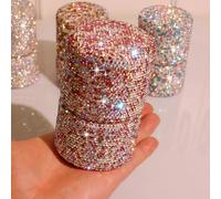 Bestbling Ensemble de 5 pinceaux de maquillage en strass étincelants pour une application parfaite du maquillage (rose)