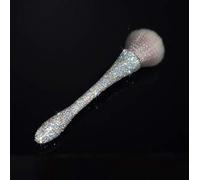 Bestbling Grand pinceau à poudre minérale Bling Rhinestone - Pinceau de maquillage pour fond de teint - Parfait pour une grande couvrance - Poudre bronzante - Blush - Polissage - 1 pièce (argent)