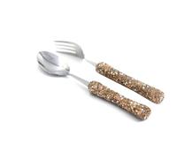 Bestbling Lot de 2 ustensiles culinaires de voyage avec strass pour bureau, déjeuner et voyage (doré)