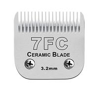 BESTBOMG Tête de Coupe Peignes de Rechange Compatible avec Oster Animaux Tondeuse, Lames de Rechange Compatible avec Wahl Tondeuse, Lame en Céramique Compatible avec Andis Tondeuse(7FC 3,2 mm)