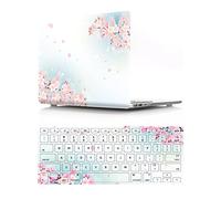 Bestcatgfit [Cherry Blossoms Series Old Air 13 Hard Shell Coques with Keyboard Cover pour Macbook Air 13 inch (Models: A1369,A1466) Old Version - H