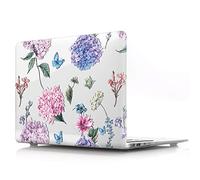 BestCatgift Air 13 Coque, Air 13 Clear Transparent Coque with Flower pour Macbook Air 13 inch (Models: A1369,A1466) Old Version - E