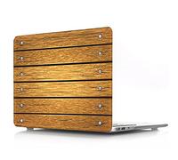 BestCatgift Air 13 Hard Shell Coque with Keyboard Cover pour Macbook Air 13 inch (Models: A1369,A1466) Old Version,Wood Grain - H