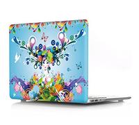 BestCatgift Air 13 Hard Shell Coque with Keyboard Cover pour Newest MacBook Air 13 inch (Models: A1932),Flowers Girl-E